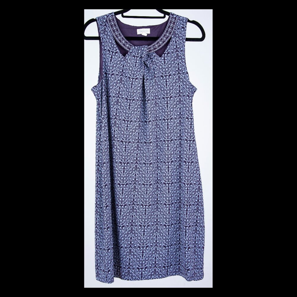 Magnolia Grace Purple Floral Cutout Sleeveless Knee Length Dress XL EUC